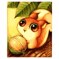 fsbcgt cute baby squirrel diy painting by numbers adults for drawing on canvas coloring by numbers art number decor