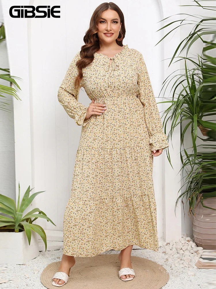 

Женское платье-макси в стиле бохо, с длинным рукавом