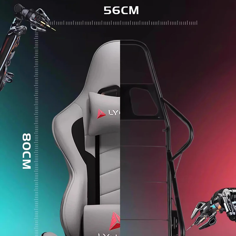 Современный серый офисный стул в минималистском стиле ﻿ Подушка Стильное