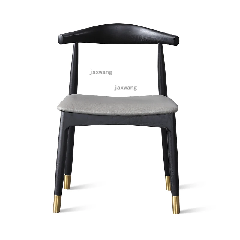 Обеденные стулья из твердой древесины в скандинавском стиле Простое домашнее