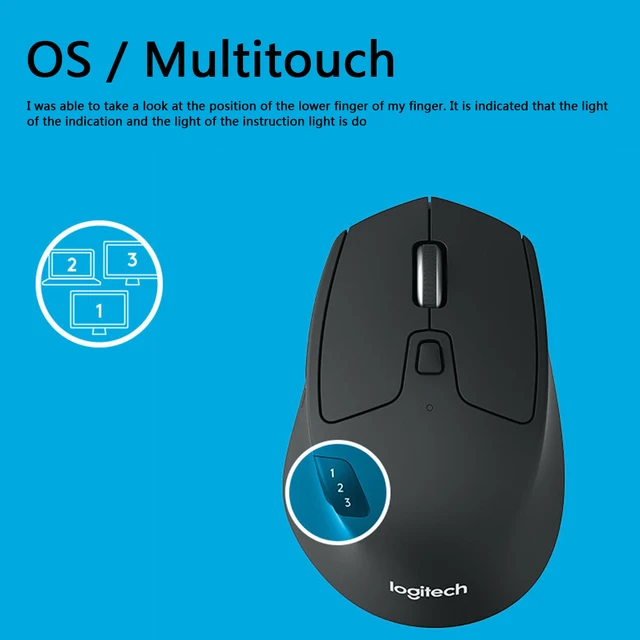 Logitech M720 Bluetooth-compatible 2.4GHz Wireless Mouse USB 1000DPI Optical Tracking 5