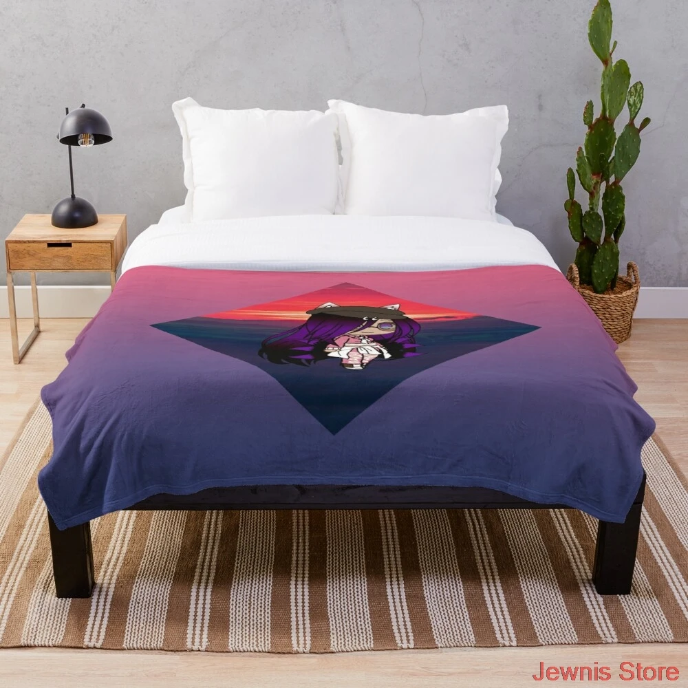 

Милый плед для девушек из серии Gacha, плед для девушек, покрывало, теплое украшение, кровать и диван, подходит для мужчин и женщин