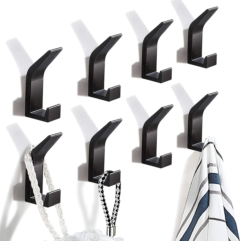 Крючок для банного полотенца 8 упаковок настенный двойной крючок полотенец