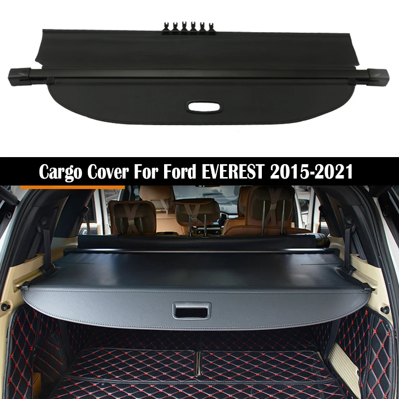 Car Rear Cargo Cover For Ford EVEREST 2015-2022 privacy Trunk Screen Security Shield shade Auto Accessories
