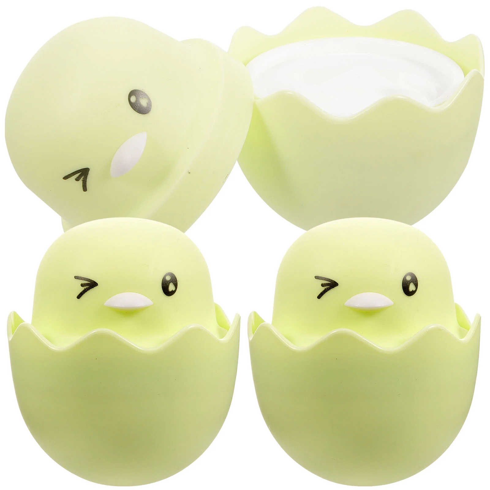 

3 Pcs Cosmetics Dispenser Lotion Bottles Cosmetics Container Chick Cream Jar Cute Empty Bottle