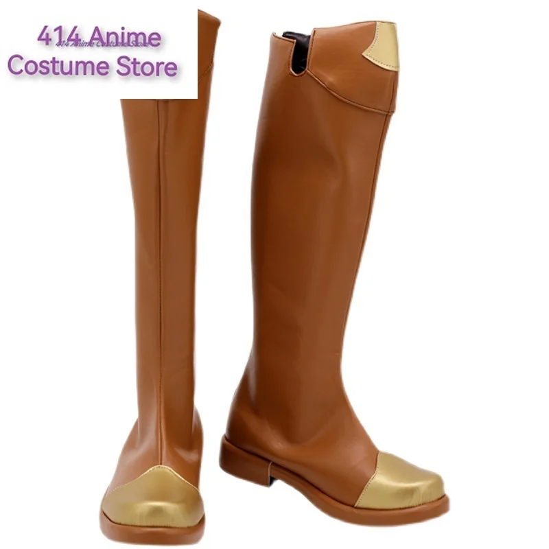 Аниме Черный клевер Аста обувь для косплея длинные коричневые сапоги аксессуар