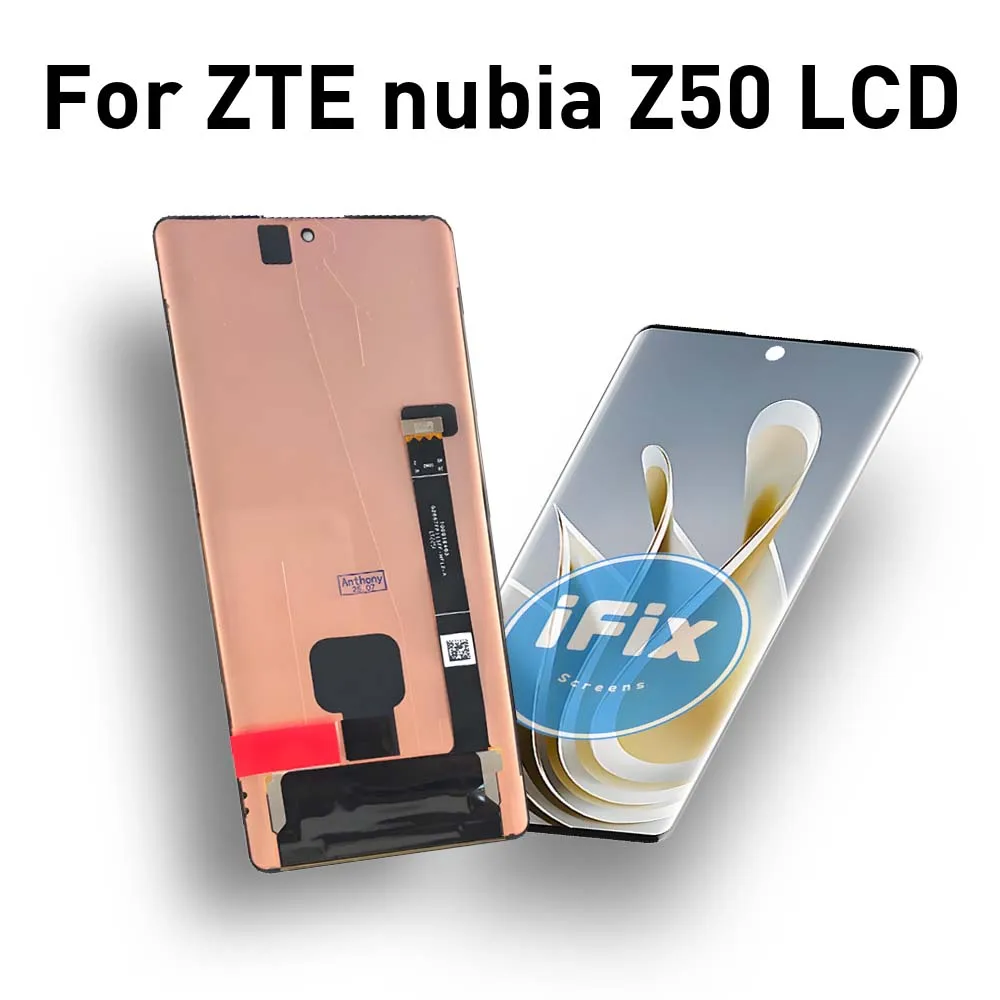 Фото 6,67-дюймовый сенсорный AMOLED LCD-дисплей с дигитайзером для ZTE Nubia Z50 5G NX711J - Запасные части для ремонта мобильного телефона Z50 №1
