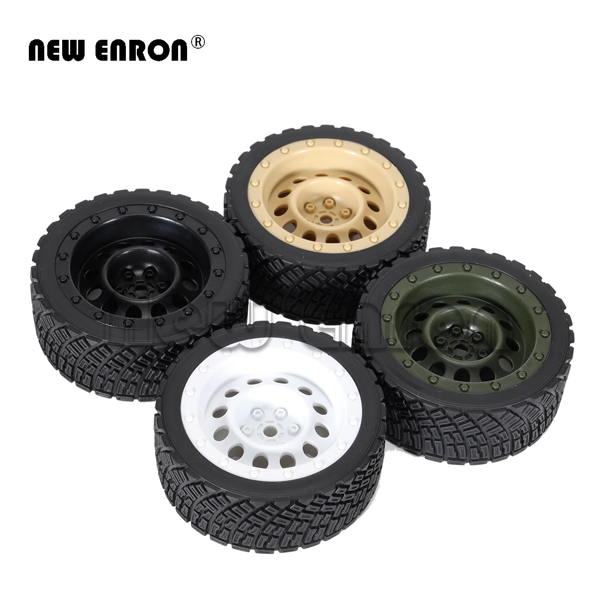 

NEW ENRON 1.9" Plastic Wheel Hub Rim&Rubber Tyres Tires 4P for 1:10 RC Crawler Axial SCX10 D90 D110 Tamiya CC01 TRX4 90046 90047