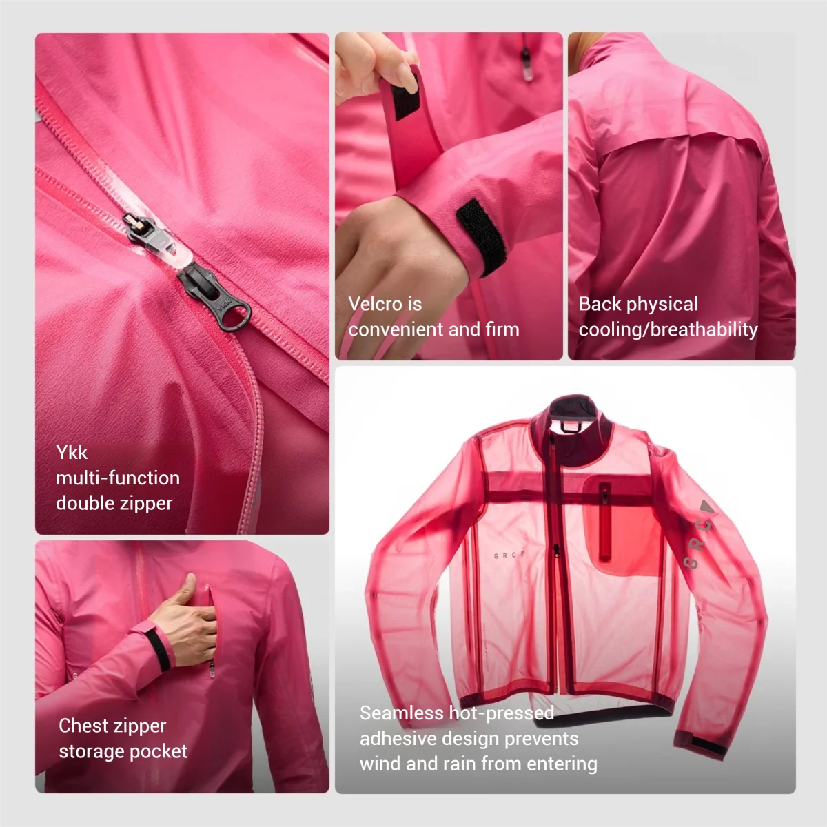 Фото Велосипедная куртка GRC Cycling Apparel Tech с водонепроницаемой защитой №4