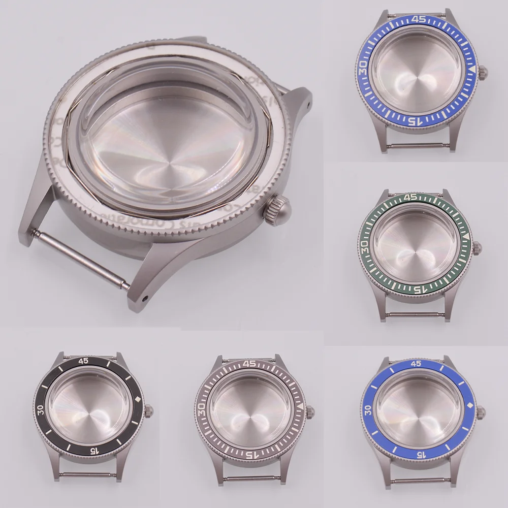 Зеленый светящийся корпус для часов с сапфировой аркой 40 мм подходит механизма