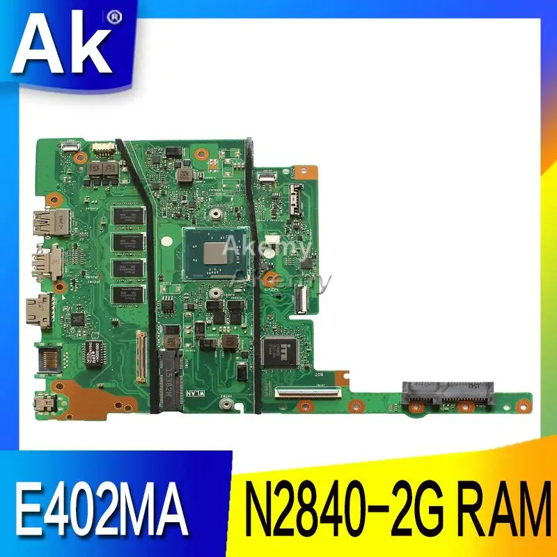 AK E402MA E502MA Laptop motherboard For Asus E402MA E502MA E402M E502M E402 E502 Test original mainboard 2G RAM N2840