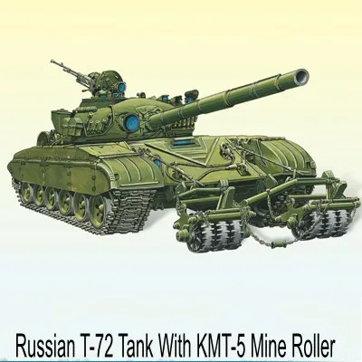 

Trumpeter 80112 1/35 Scale Russian T-72B Minesweeper Tank Assembly Model Building Kits For Adults Hobby Plastic Toys Collection
