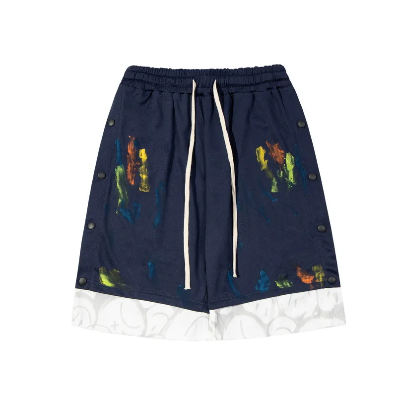 Gallery Dept 2023 Speckled Graffiti Shorts Street Fashion Brand Loose Casual Sports Pants Men's and Women's Cotton Capris