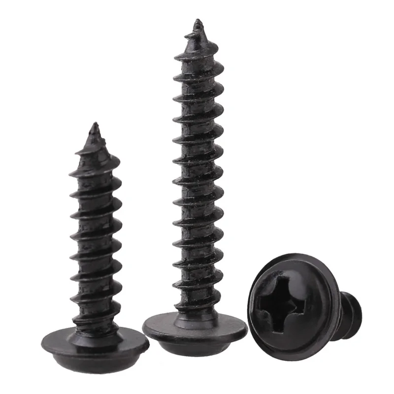 

Саморезы Phillips с круглой головкой и шайбой M1.2-M4 из углеродистой стали