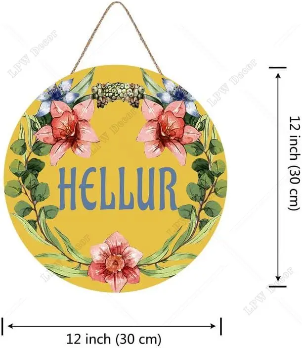 Забавный подвесной знак приветственная дверь крыльцо круглая веранда для дома