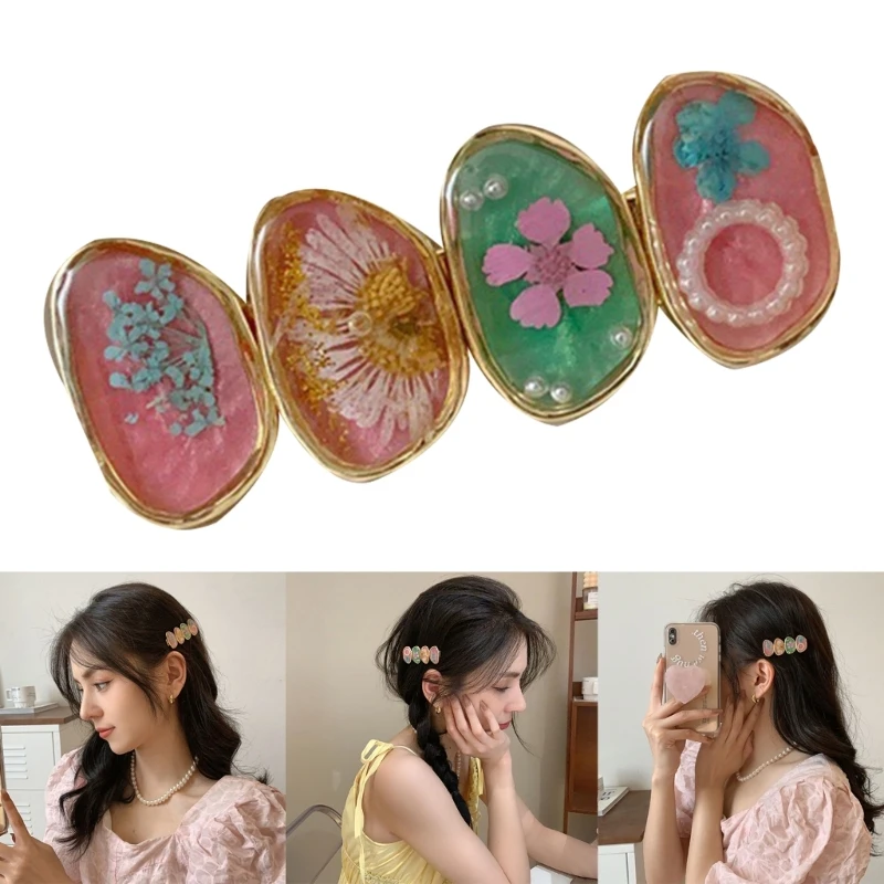 

Flower Shape Hairpins Hot Girls Flower Hair Clip Spring Summer Duckbill Hair Clip for Woman Ponytail Hair Clip DXAA