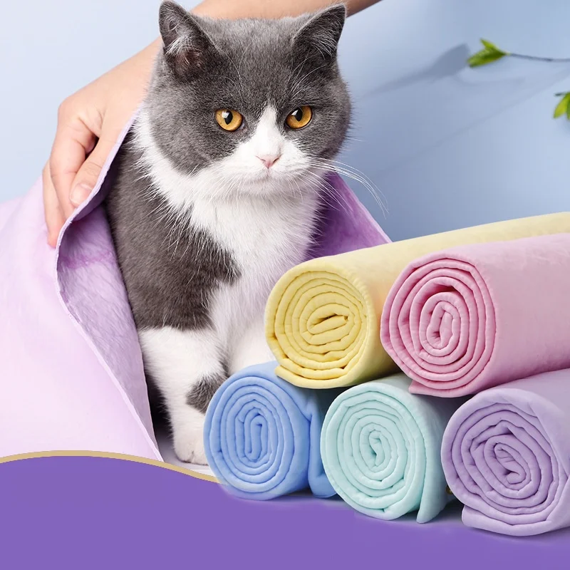 

Pet Bath Towel Microfiber Strong Absorbing Water Towels Soft PVA Pet Washing Wipes For Dog Cat Cleaning Towels perros acesorios