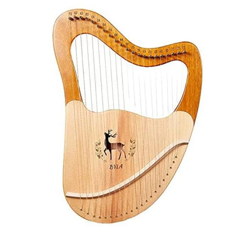 

Byla 21 String Lyre Harp,Lyakin,Wooden Lyre Harp,Heart-Shaped Harps With Tuning Wrench,For Beginners,Music Lovers,Kids,Etc