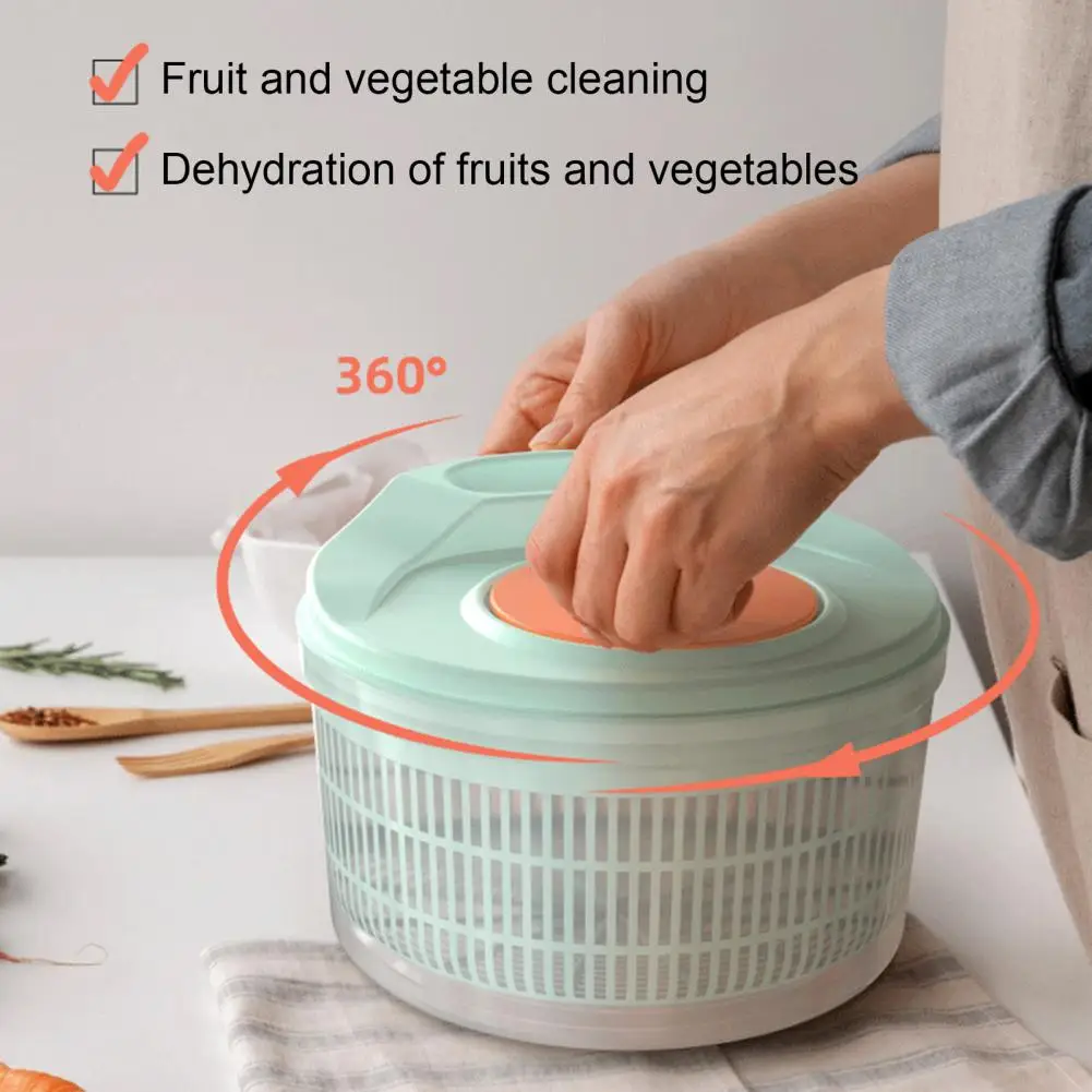 Дегидратор для овощей вращающийся блешень салата с сливной корзиной дренажные