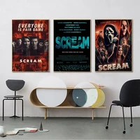 scream classic movie posters kraft paper sticker home bar cafe room wall decor