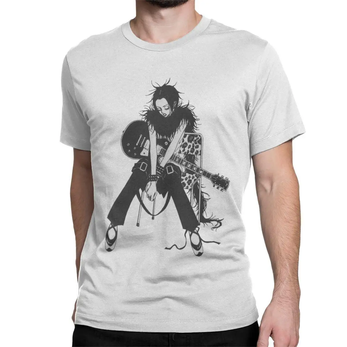 

NANA Osaki Manga Anime Men's T Shirts 90s Funny Tees Short Sleeve Round Collar T-Shirts Cotton Gift Idea Clothes
