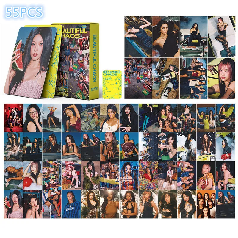 Фото 55 шт./компл. новый альбом ILLIT LOMO Card ILLIT BOMB Photo Card MOKA WONHEE YUNAH Открытка Коллекционная открытка для девочек Подарочная поздравительная открытка №3