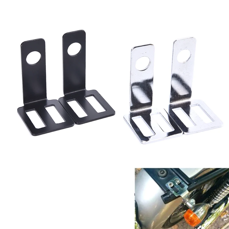 

New 2Pcs Universal Metal Motorcycle Turn Signal Light Holder Rear Turn Signal Light Mounting Bracket Lamp Holder