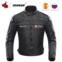 duhan motorcycle jacket 4 seasons windproof men motocross jacket motorbike protectors removable cotton linner multicolor