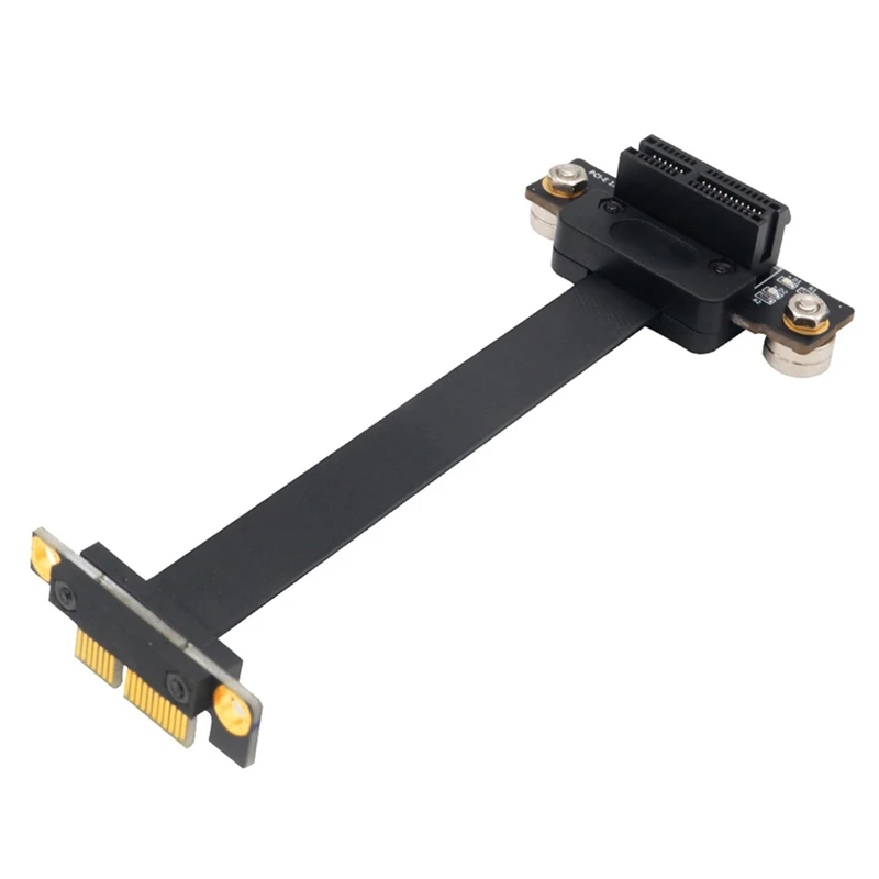 

PCI-E 36PIN 1X Extension Cable With 12V/3.3V Power LED And Magnetic Foot Pad Dual Vertical 90 Degree Direction