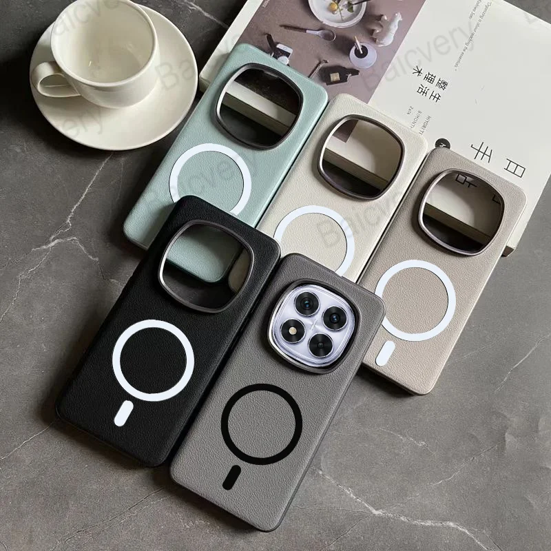 Модный чехол для телефона Redmi Note 14 Pro + 5G Plus модный кожаный из искусственной кожи с