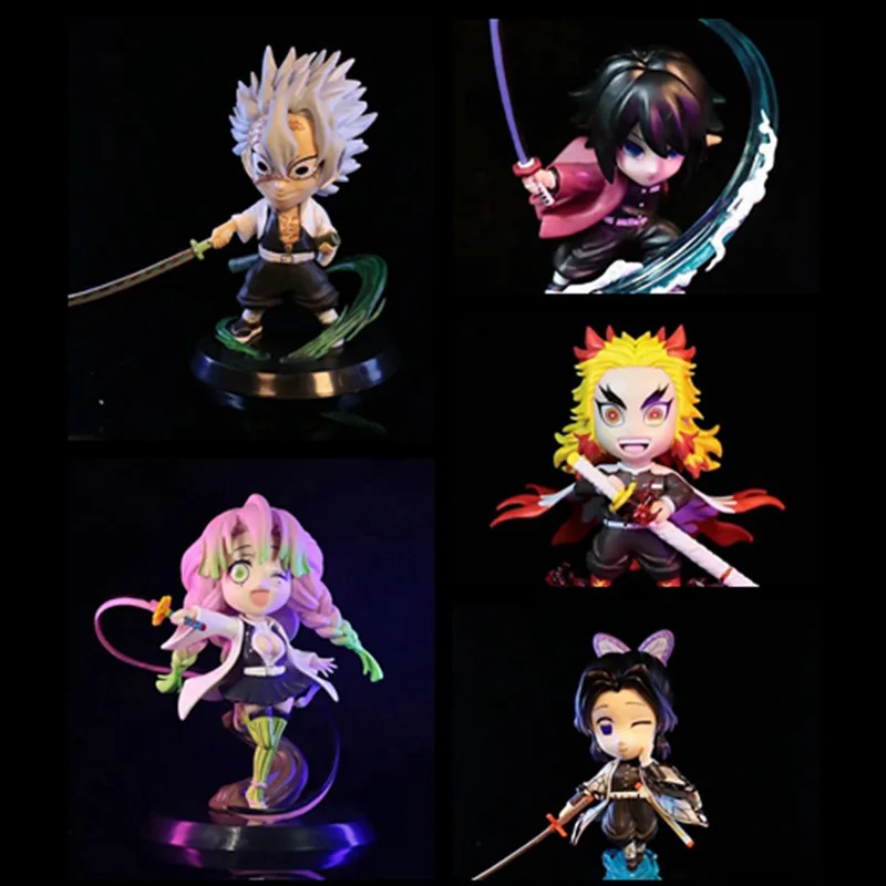 

Anime Demon Slayer Figures Q Version Sanemi Kyoujurou Shinobu Giyuu Mitsuri Tengen Kimetsu No Yaiba Action Figure