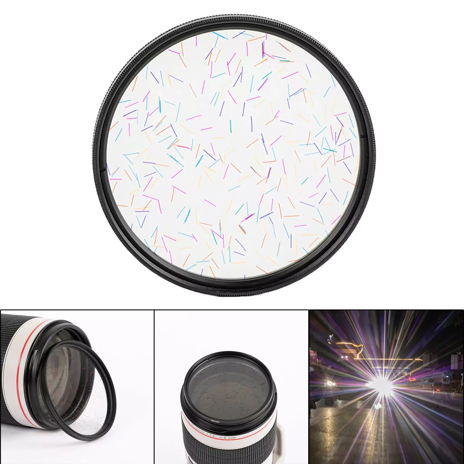 

2022.Colorful 82mm Star Filter Streak Filter Classic for DSLR Cameras Photography