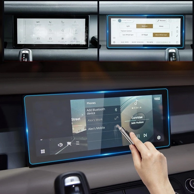 

Защитная пленка для сенсорного экрана GPS, для Land Rover Defender 110 2020, стекло для навигационного дисплея, закаленная пленка, Защитная пленка для экр...