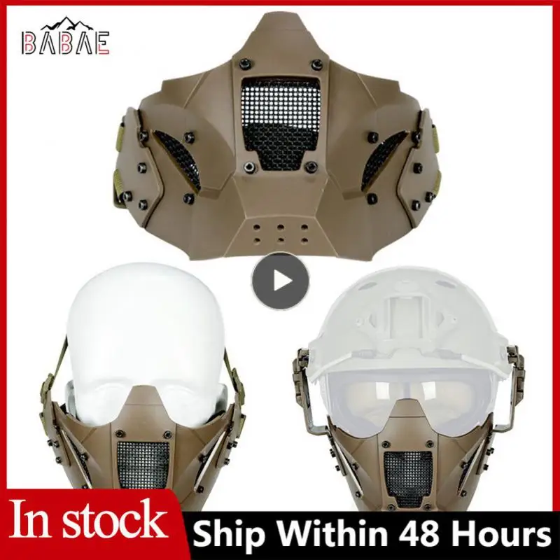 

Adjustable Impact Mask Chemical Resistance Thickened Helmet Combination Accessory Wosport Half Face Iron Warrior Protective Mask