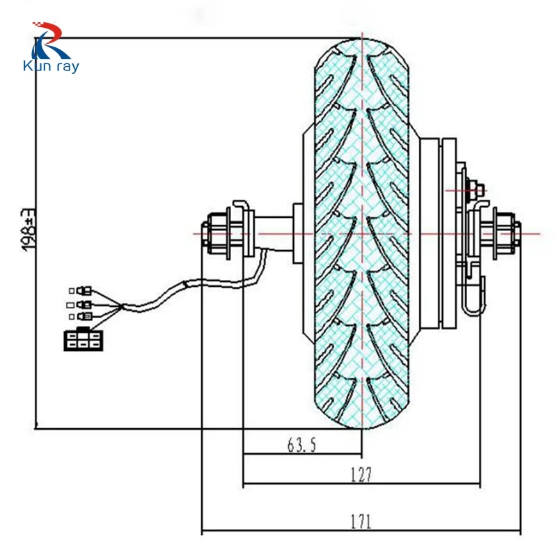 Бесщеточный мотор-ступица для электрического скутера Комплект переоборудования