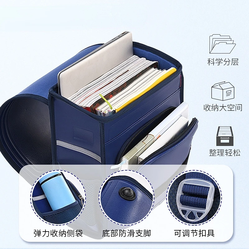 japanese PU leather school bags boys girls primary school orthopedic school backpack grade 1-6 children waterproof schoolbag
