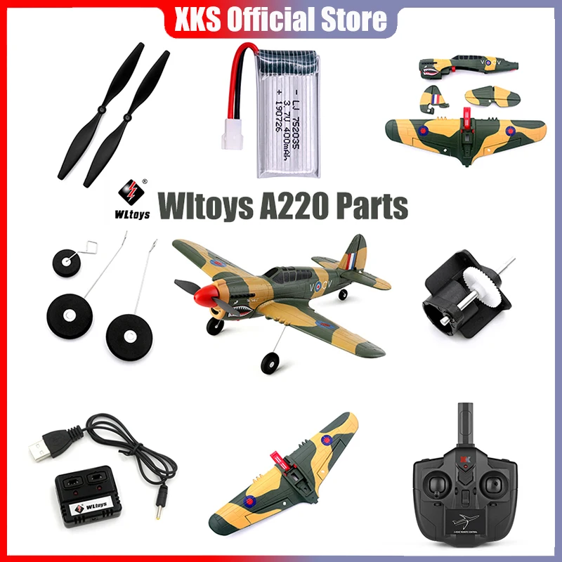 

WLtoys XK A220 P40 RC Glider Spare Parts Remote Control Propeller Motor Main Board Steering Gear Fan Blade Frame