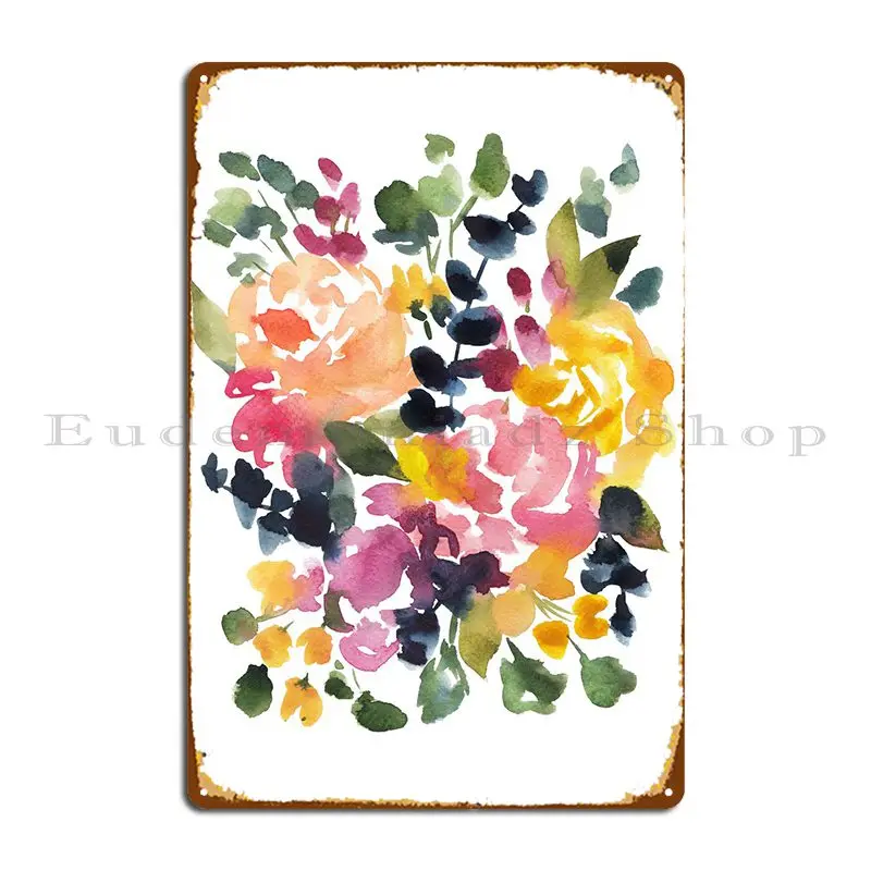 

Абстрактные цветы, 9 металлических знаков, плакат, Настенный декор, печать для гаража, гостиной, гостиной, жестяной плакат