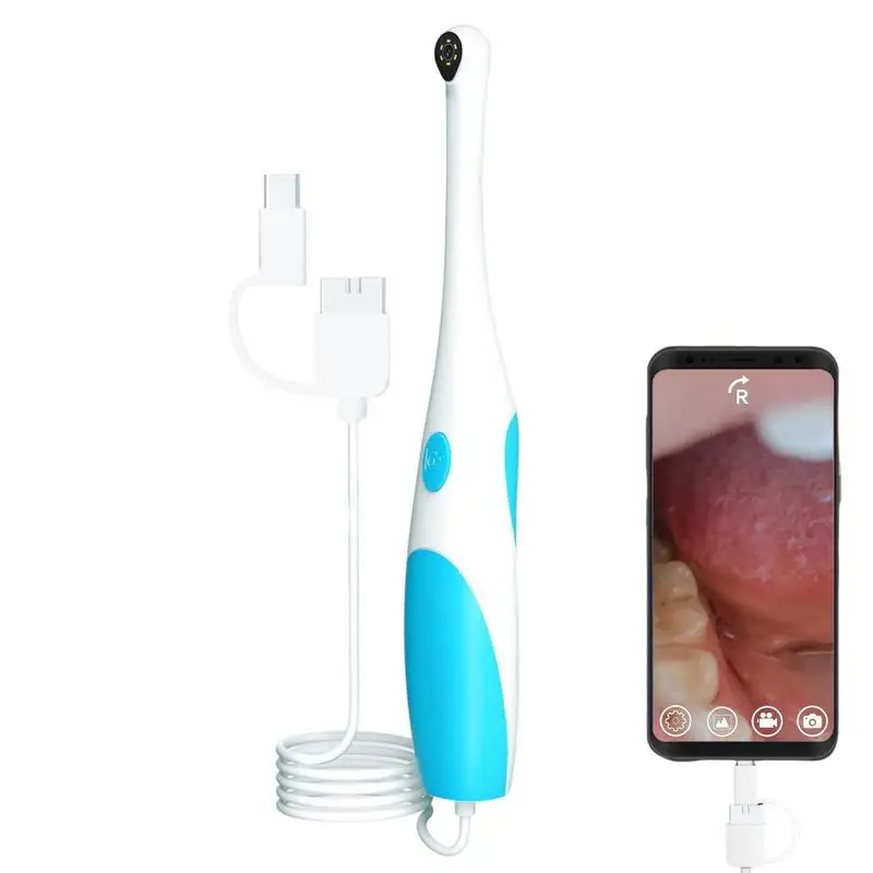 

IOS Phone HD 3 In1 Wireless Oral Endoscope Camera Teeth Mouth Inspection Dentist Tool With 6 LED Lights For Observation