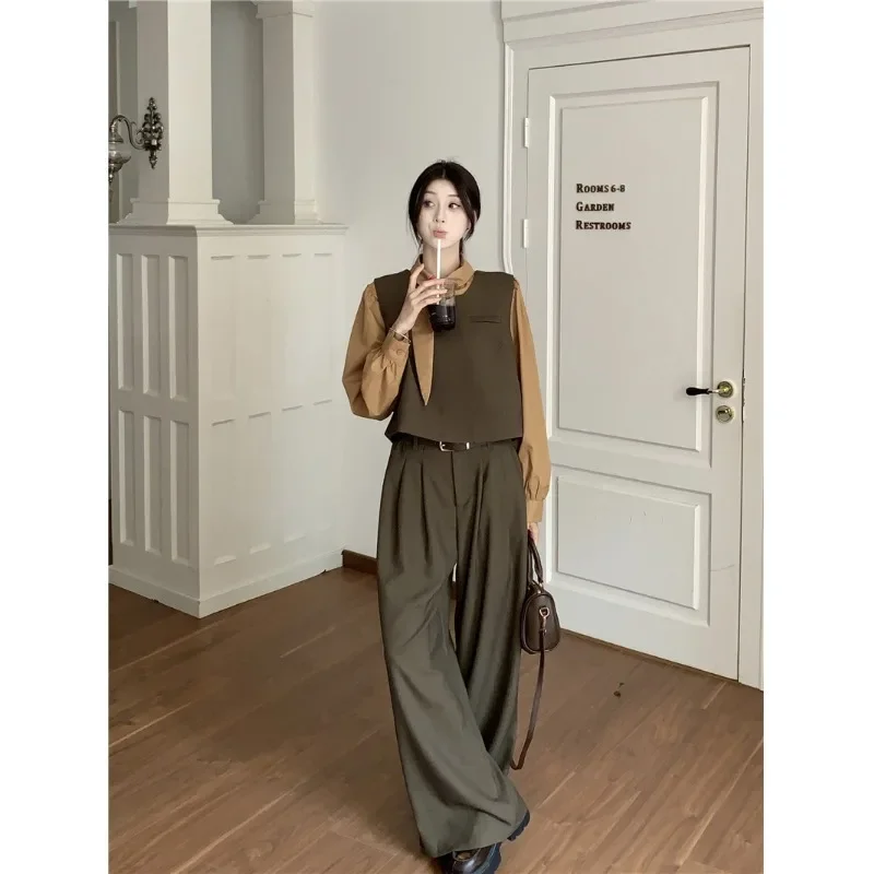 Элегантная модная рубашка свободного кроя с длинными рукавами женский