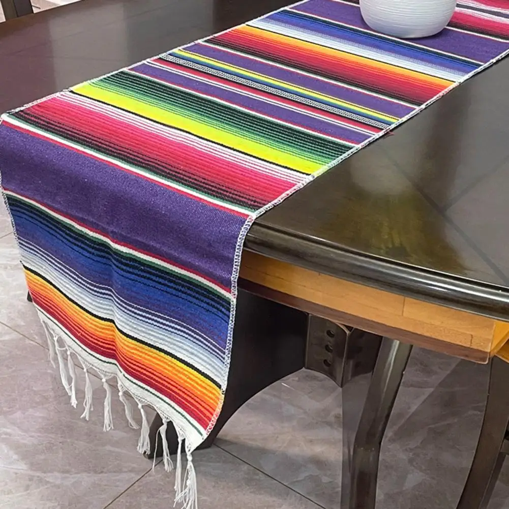 

Mexican Table Flag Useful Washable Bright Color Mexican Table Flag Beach Blanket Picnic Cloth Party Supply