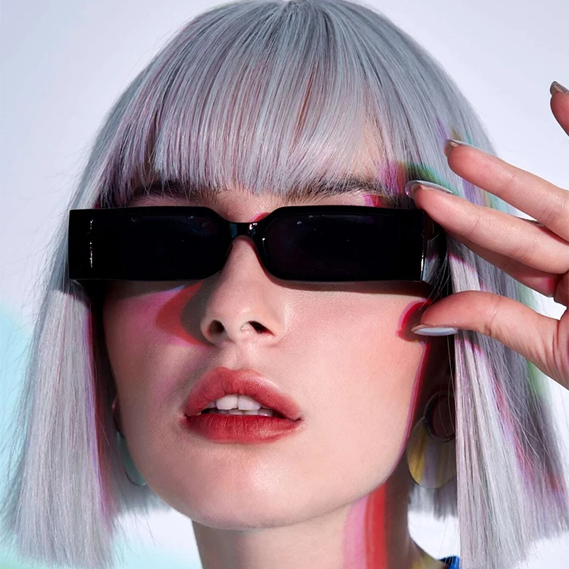 

Retro Small Rectangle Sunglasses Punk Square Sun Glasses For Men Women Anti-UV Eyewear UV400 Fashion Street Small Frame Glasses