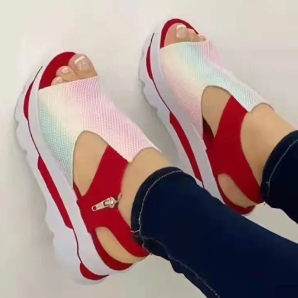 

2022 new big size fashion women sandals platform rope ladies beach shoes wedge shoes high heel gladiator hot sandals women