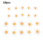 10 шт. S L Diy полимерные жареные яйца 1:12 белое яйцо с плоским основанием кабошоны для кукольного домика миниатюрная еда сделай сам Скрапбукинг