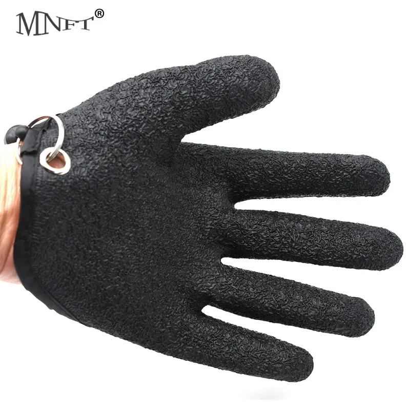 

MNFT 1Pcs Fisherman Professional Catch Fish Gloves Cut&Puncture Resistant with Magnetic Hooks Hunting Glove