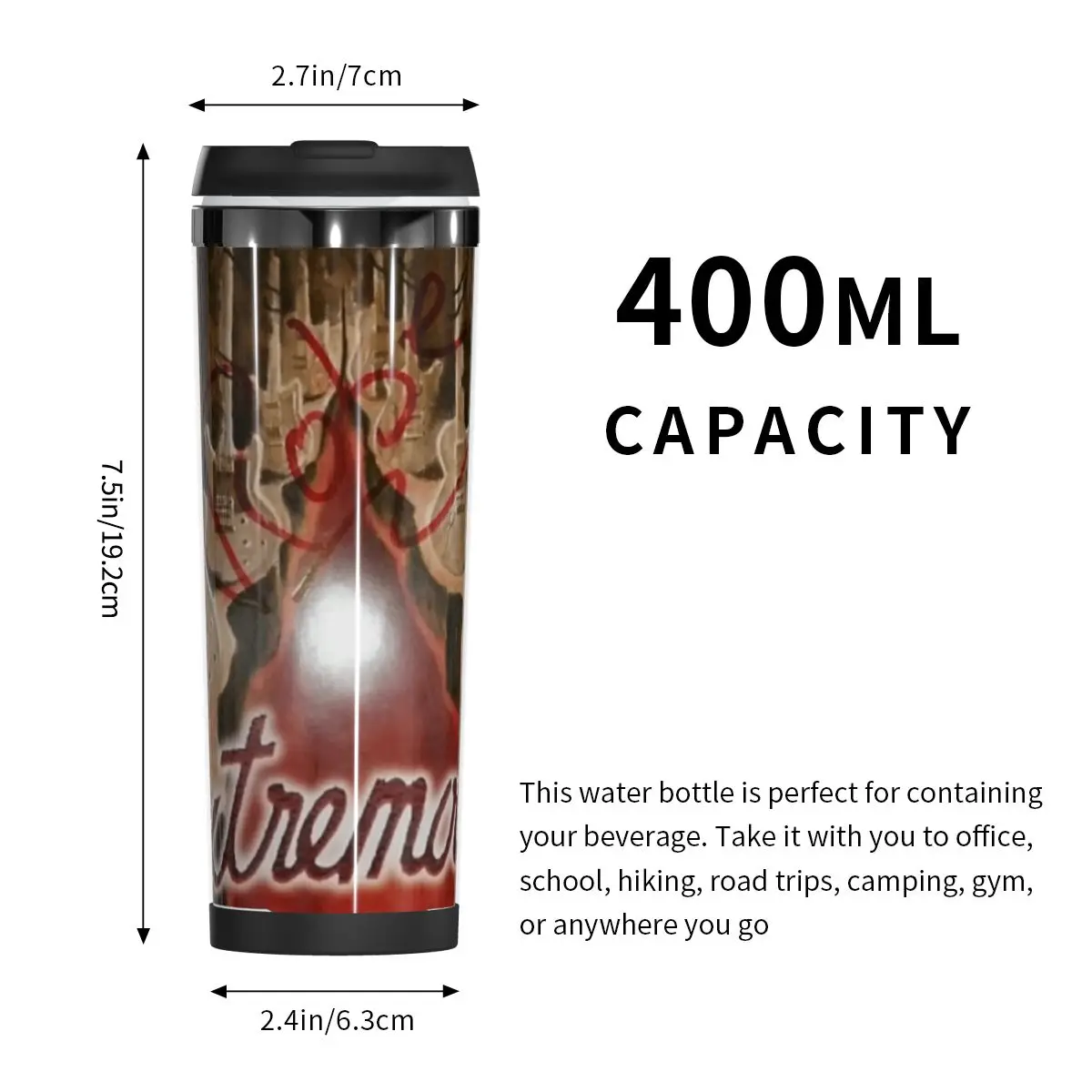 

Double Insulated Water Cup Extremoduro Firmadoes Por Robe Iniesta Cute band Heat Insulation multi-function cups Vacuum flask Mug