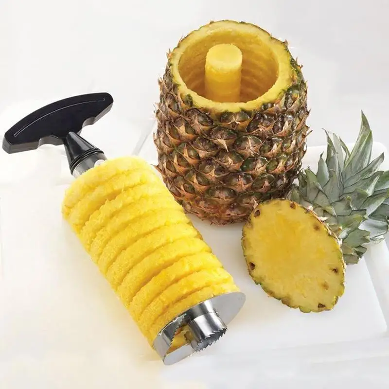 

Pineapple Core Slicer Stainless Steel Pineapple Peeler Fruit Corer Slicer Cutter Spiral Pineapple Corer Cutting Kitchen Tools