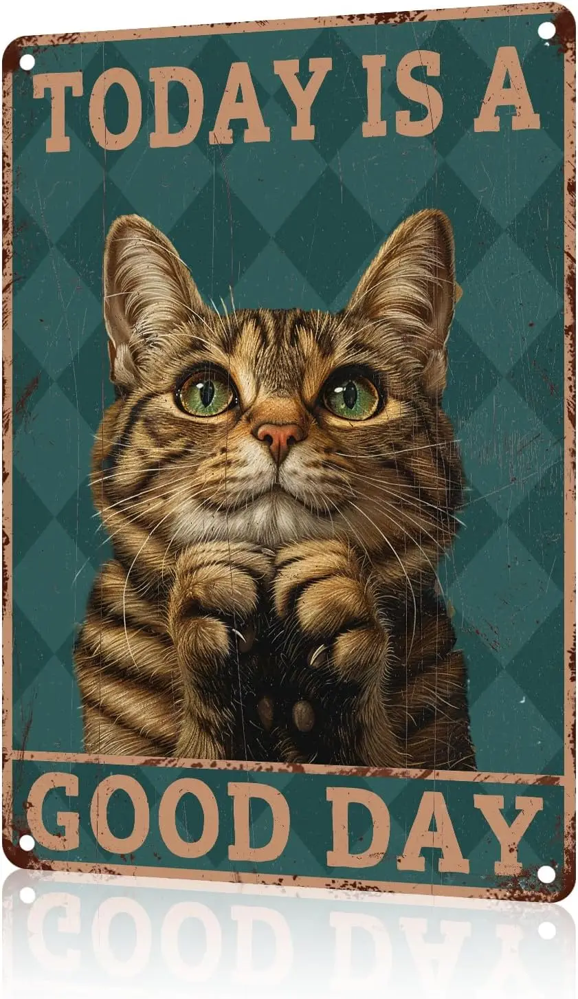 Ct Metl Tn Sgn Home &ampmp Lfe Декор для работы Tody s Good Dy Cretve Забавный постер Vntge Wll Bthroom Br Cfe Grge Grden