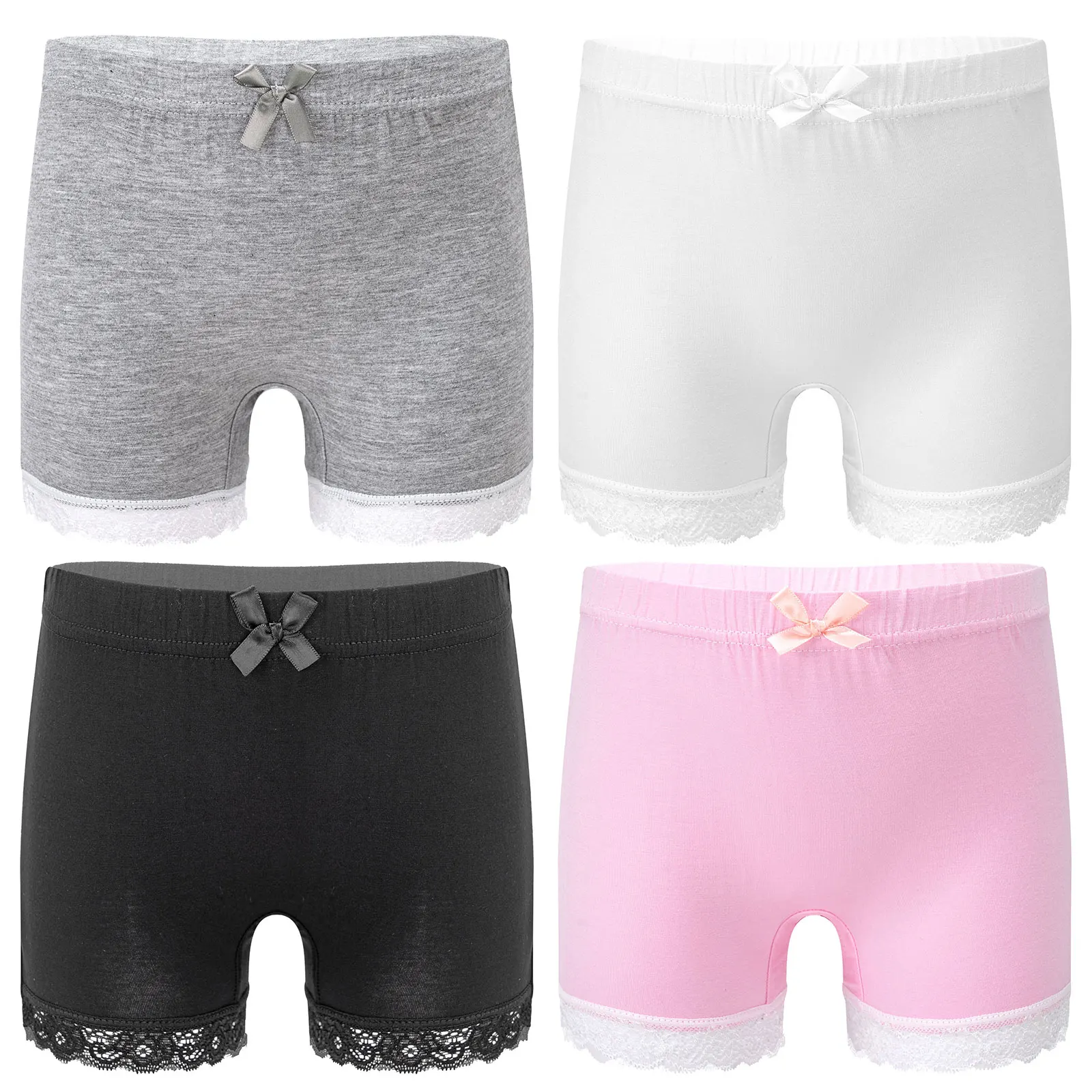 

4Pcs Kids Panties Summer Girls Shorts Girl Underwear Solid Safety Pants Boxer Briefs Child Sport Dance Gymnastics Yoga Legging