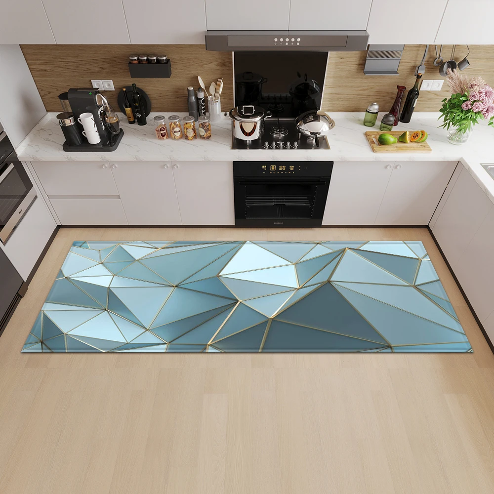

Modern Kitchen Mat Entrance Doormat Bedroom Living Room Rug Home Hallway Bath Non-Slip Floor Decoration 3D Pattern Carpet Custom